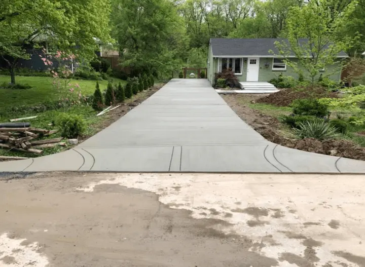 Decorative concrete driveway