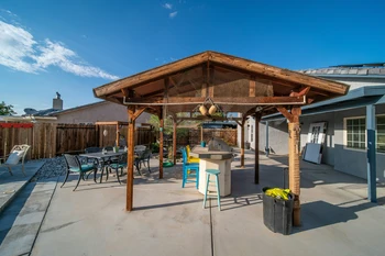 Multi-level concrete patio
