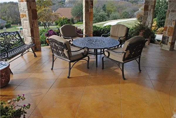 Decorative concrete patio